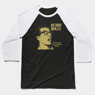 Buddy Holly All Time Greatest Hits Disc 1 Album Cover Baseball T-Shirt